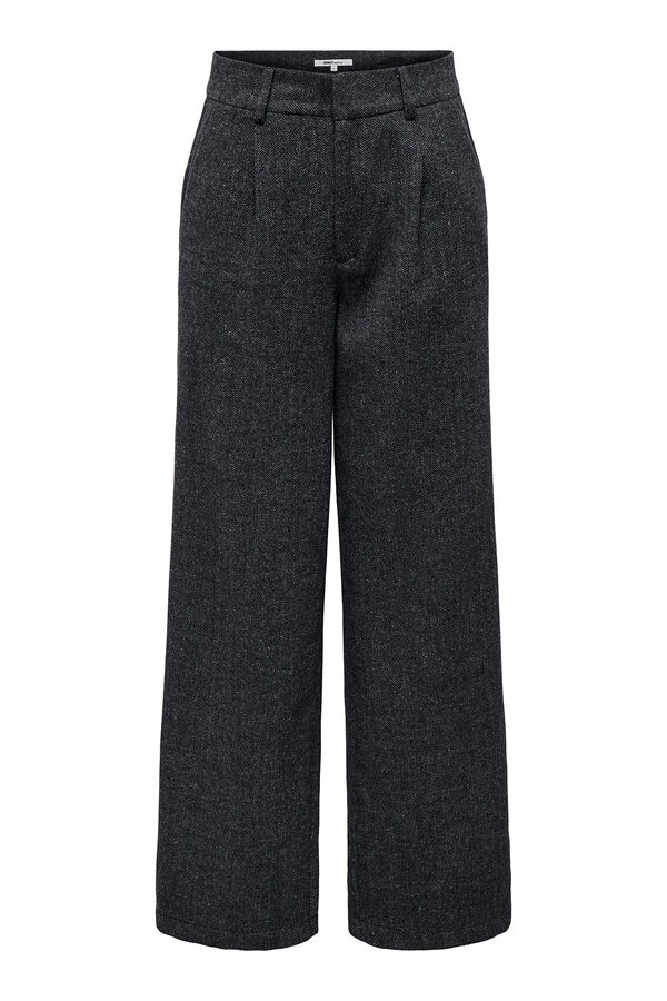 Only Pantal&oacute;n de traje de pa&ntilde;o gris