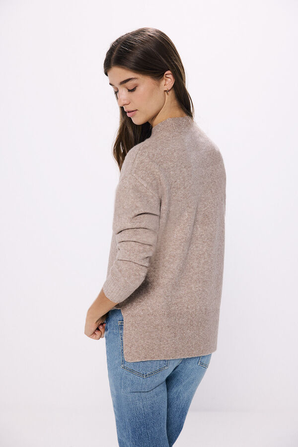 Springfield Jersey cuello perkins melange tostado