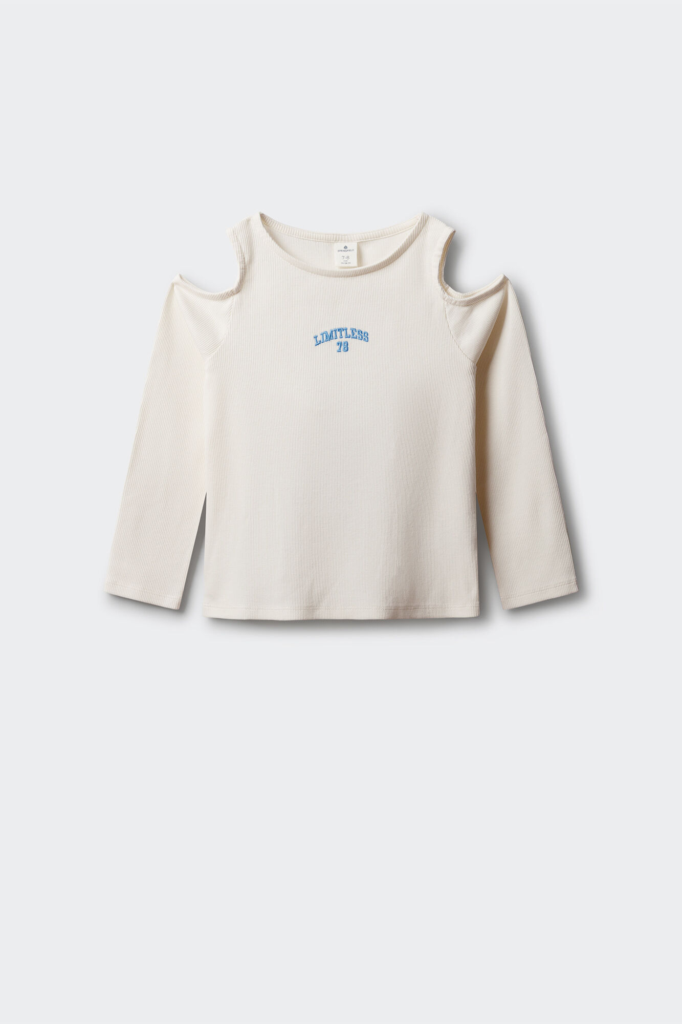 Springfield Kids Camiseta manga larga rib hombro descubierto ni&ntilde;a