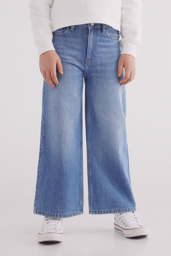 Springfield Kids Pantalon Culotte denim ni&ntilde;a azul