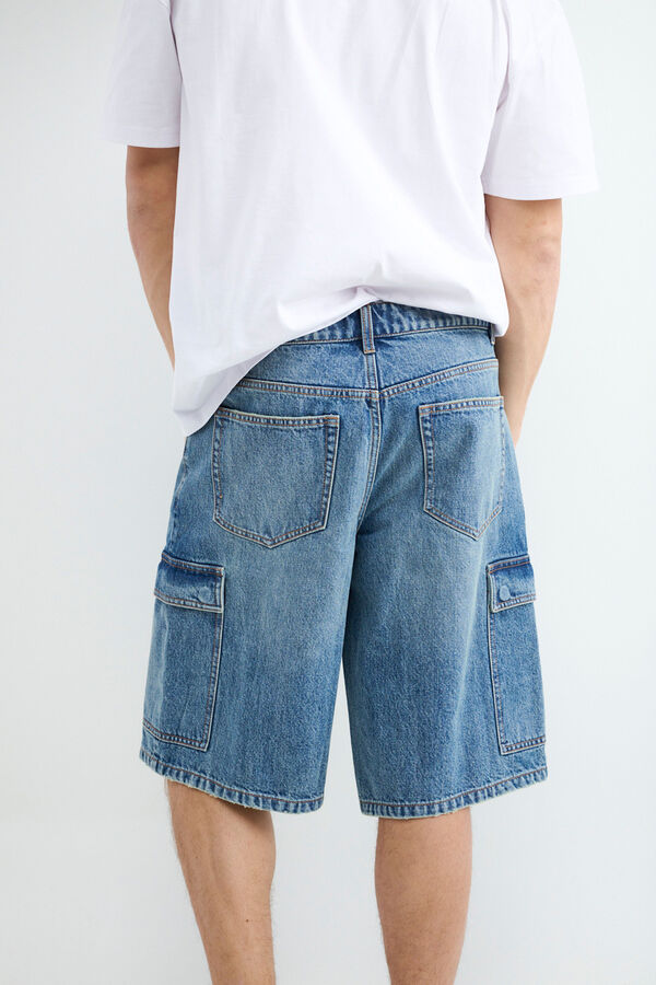 Balmohk Bermuda denim cargo azul