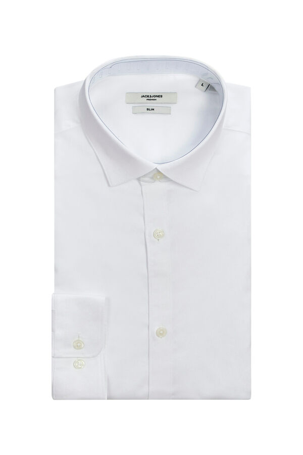 Jack & Jones Camisa cl&aacute;ssica slim fit branco