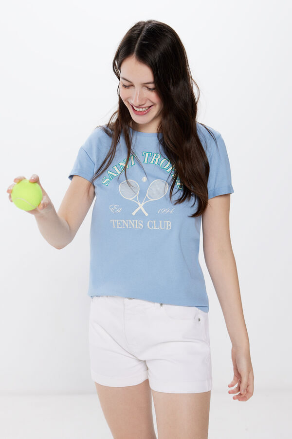 Springfield Camiseta Gr&aacute;fica azul