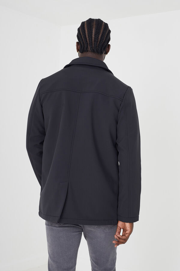 Brave Soul Abrigo con botones negro