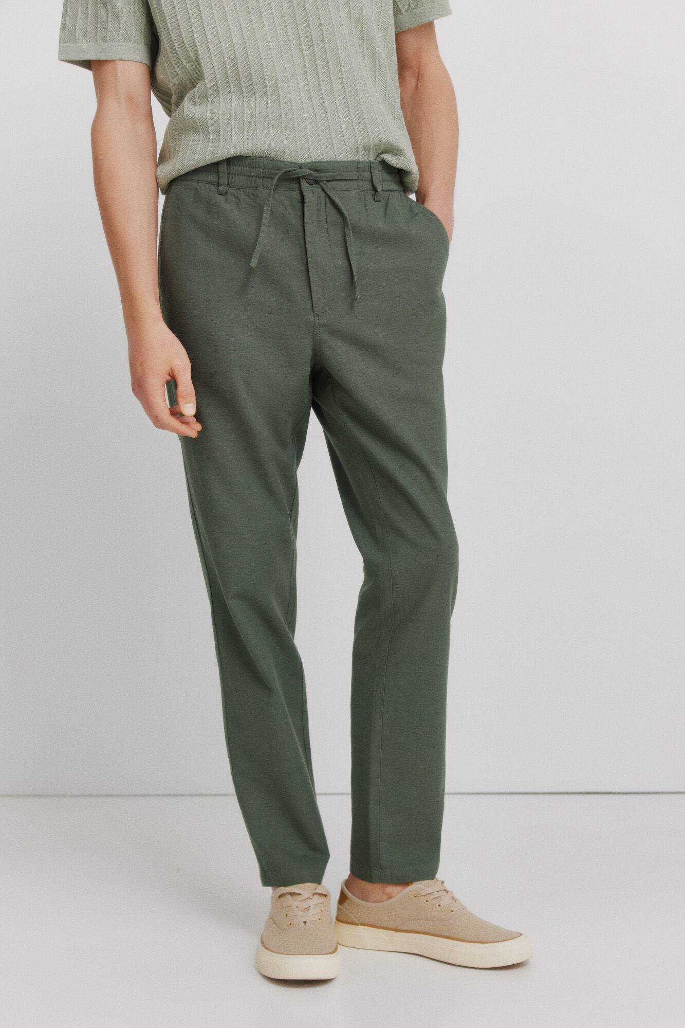 Springfield Pantal&oacute;n chino lino comfort fit