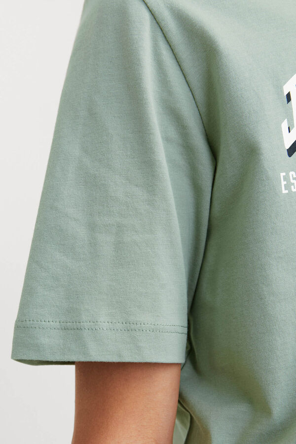 Jack & Jones Junior Camiseta regular fit estampada verde