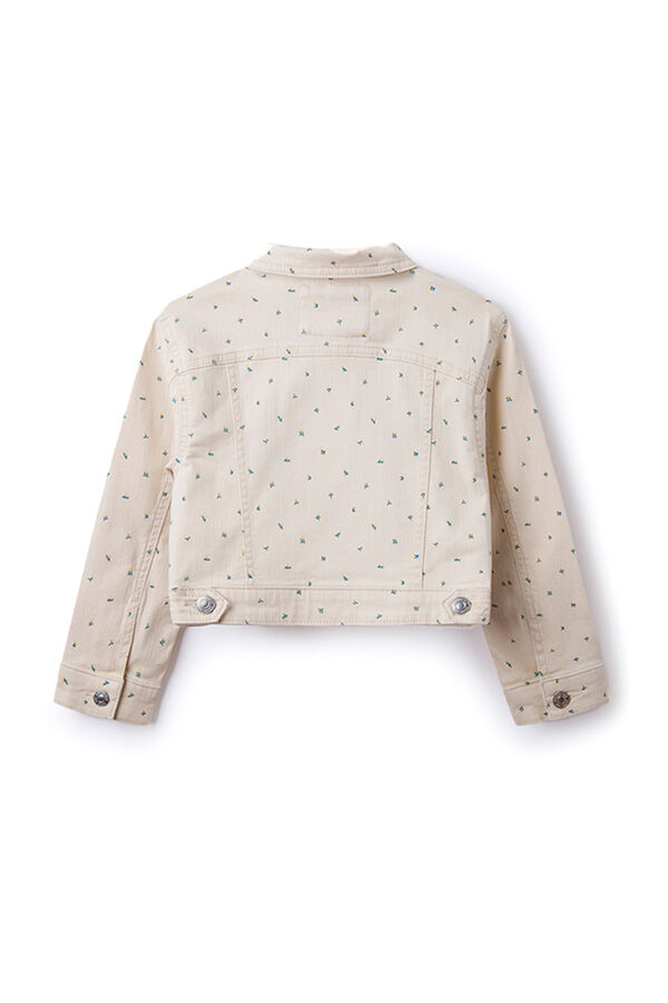 Springfield Kids Chaqueta denim estampada ni&ntilde;a beige