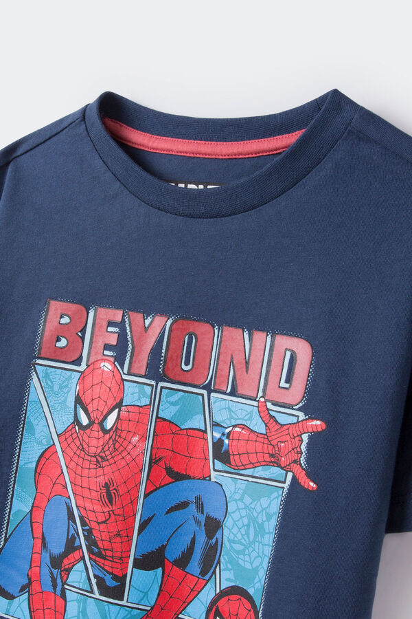 Springfield T-shirt Spiderman menino azulado