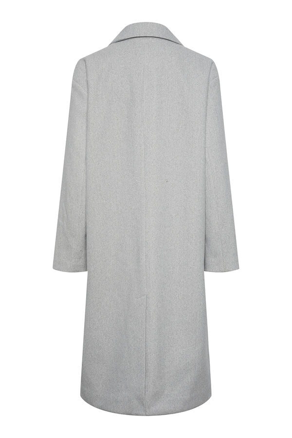 Pieces Sobretudo longo de pano cinzento