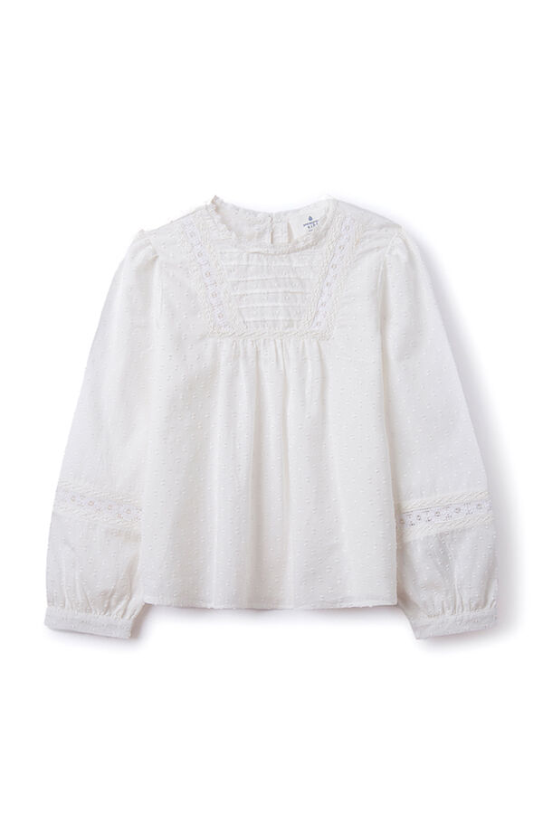 Springfield Kids Blusa plumeti ni&ntilde;a blanco