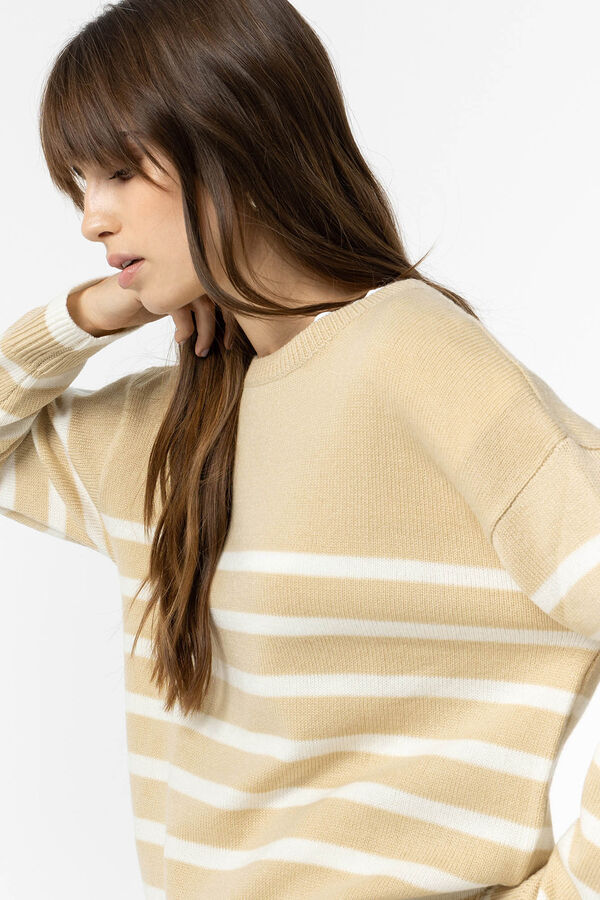 Tiffosi Su&eacute;ter Listrado bege