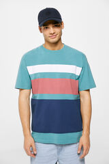 Springfield Camiseta color block turquesa