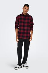 Only & Sons Camisa manga larga cuadros morado/lila