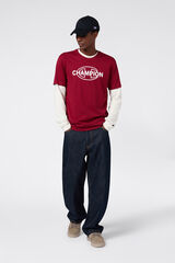 Champion Camiseta Champion com gola caixa vermelho