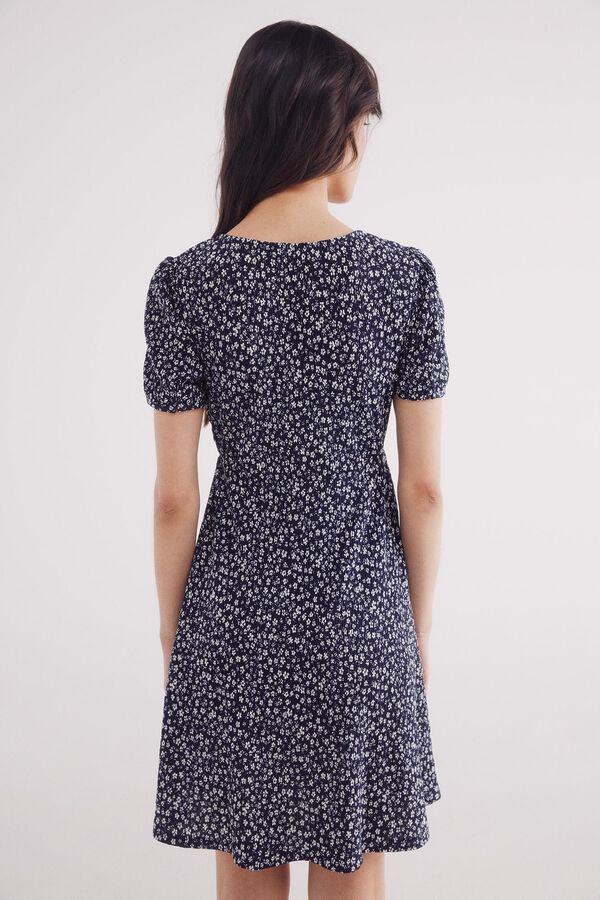 Springfield Vestido curto estampado azul