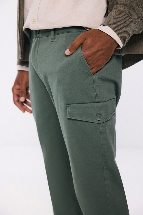 Springfield Cal&ccedil;a cargo slim fit confort&aacute;vel verde