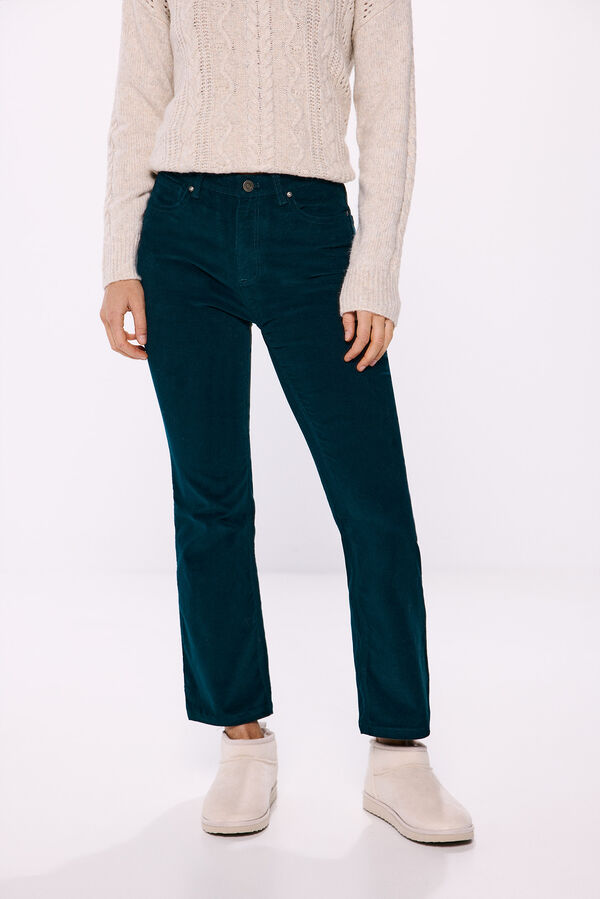 Springfield Cal&ccedil;as bombazina kick flare verde