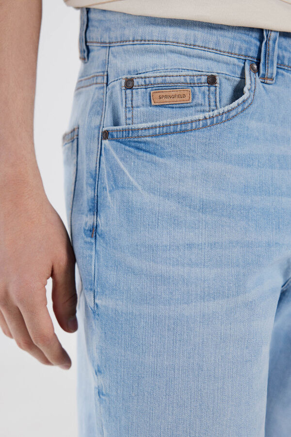 Springfield Bermuda vaquera regular ultra ligera azul