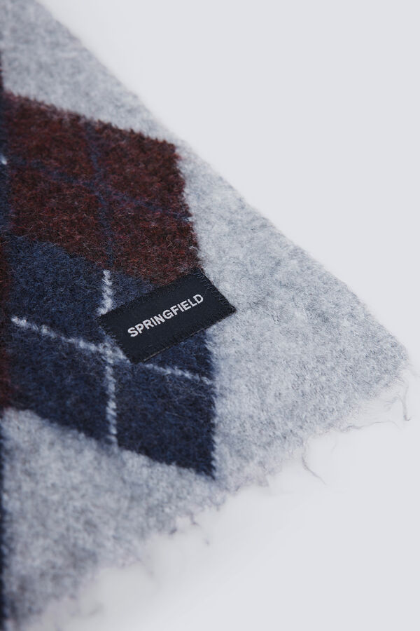 Springfield Bufanda jacquard rombos gris