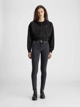 Calvin Klein Sweatshirt sem capuz para mulher preto