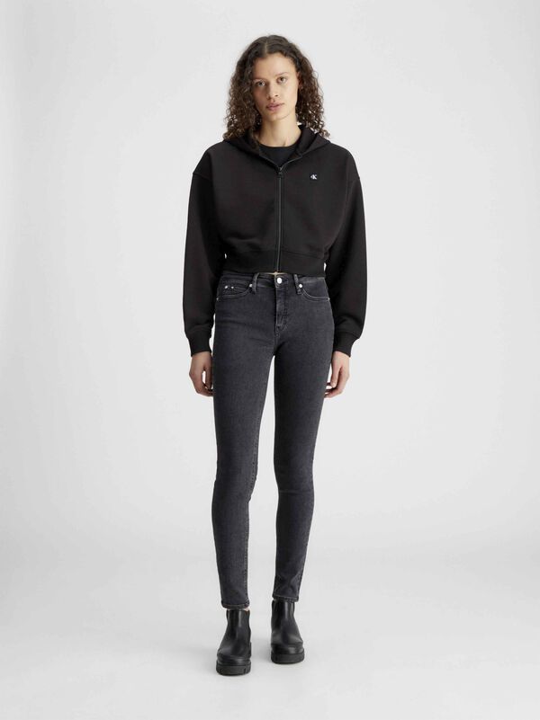 Calvin Klein Sweatshirt sem capuz para mulher preto