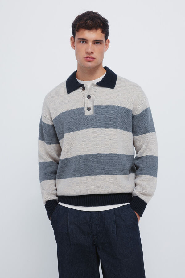 Springfield Jersey polo botones azul