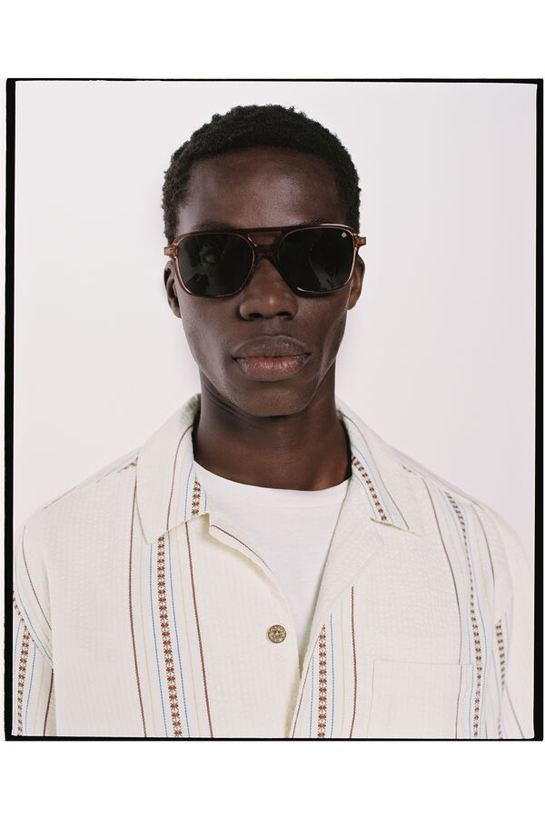 Springfield Gafas de sol aviador pasta burdeos