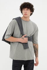 Trendyol T-shirt de manga curta cinzento