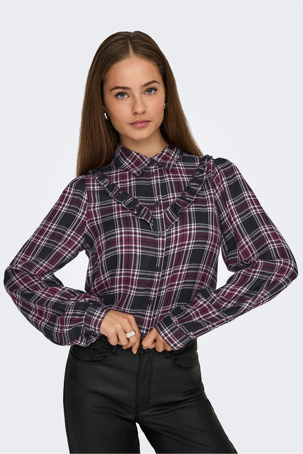 Only Camisa de volantes estampado