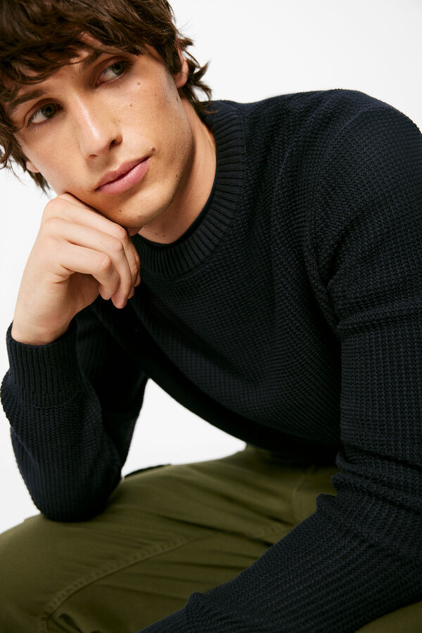 Springfield Jersey liso estructura azul