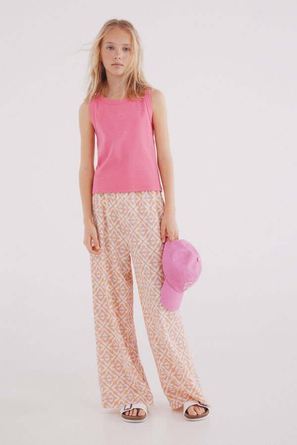Springfield Kids Cal&ccedil;a estampado flu&iacute;do para menina rosa