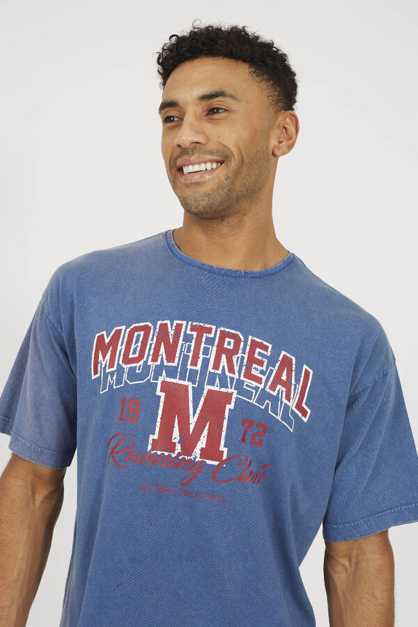 Brave Soul T-shirt de manga curta estampada azul