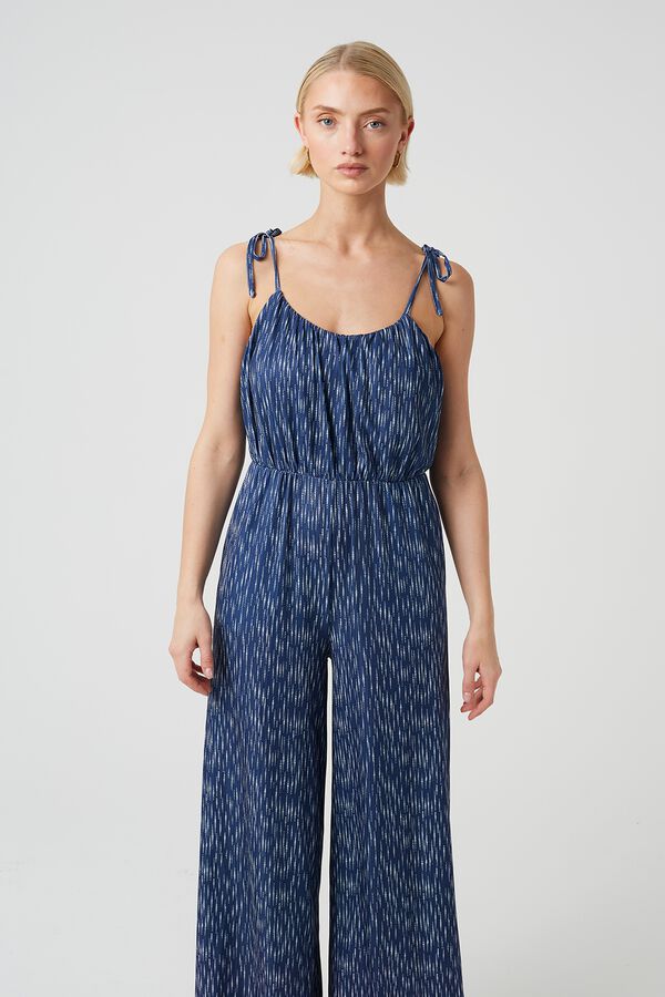 Brave Soul Mono largo estampado topos azul