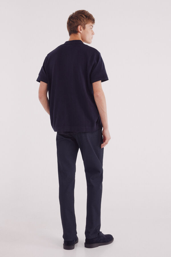 Springfield Pantal&oacute;n chino microestampado slim fit azul