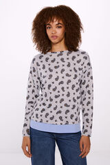 Springfield T-shirt estampada combinada cinzento