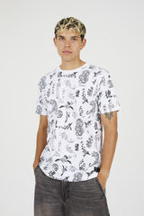 Brave Soul T-shirt estampada com manga curta cinzento