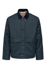 Only & Sons Casaco de gola de veludo cotel&ecirc; azul