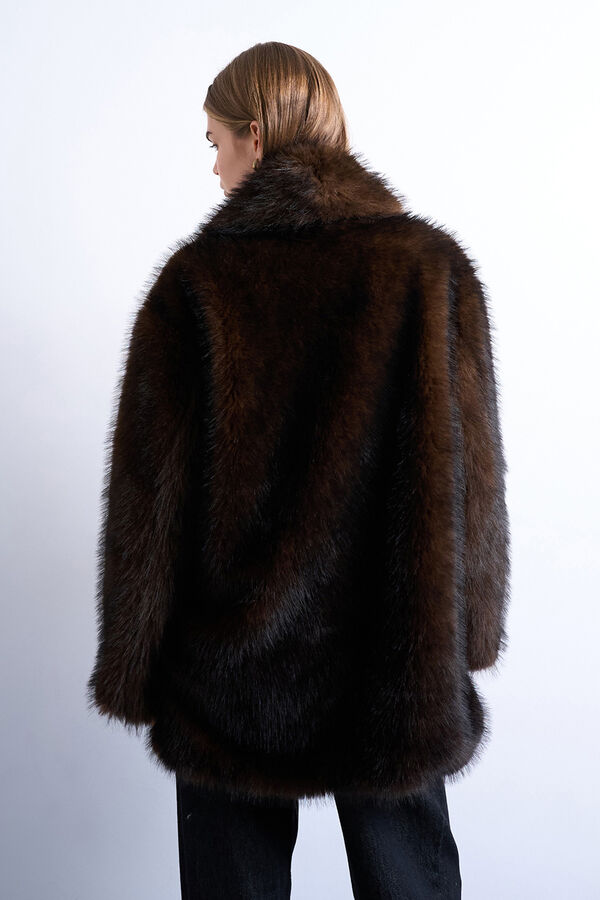 Topshop Casaco de pele cru