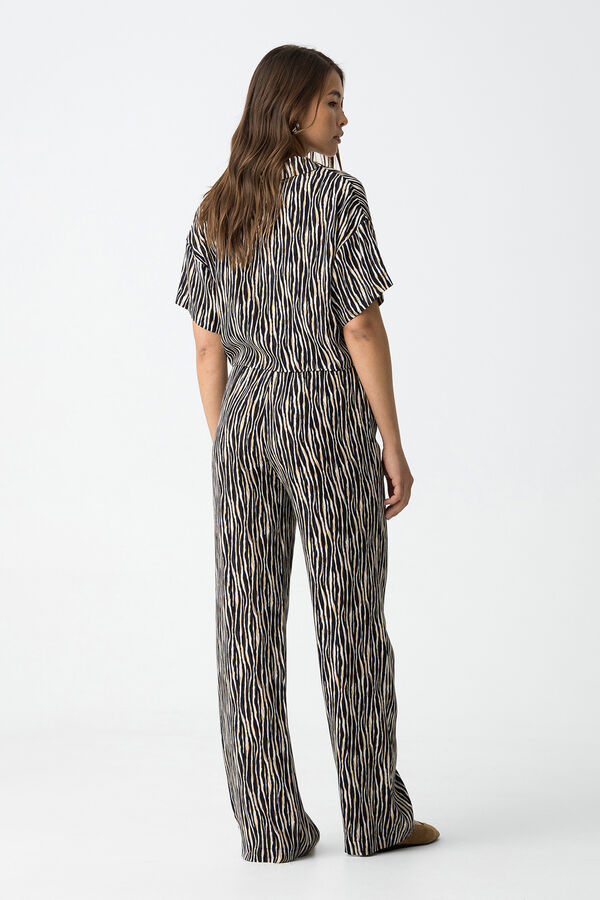 Tiffosi Pantal&oacute;n Culotte Estampado negro