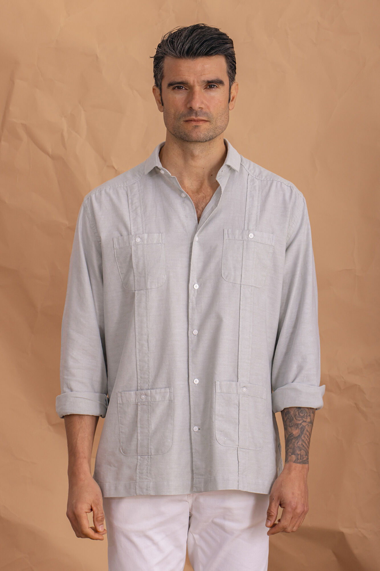 Celopman Camisa Cubana Blanca
