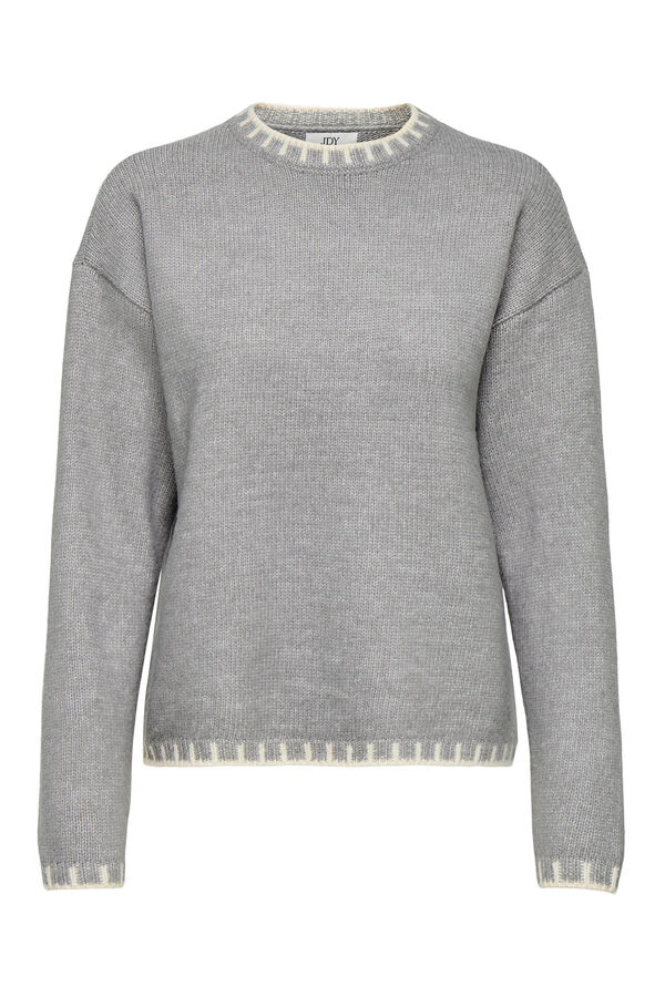 JDY Camisola gola redonda cinzento