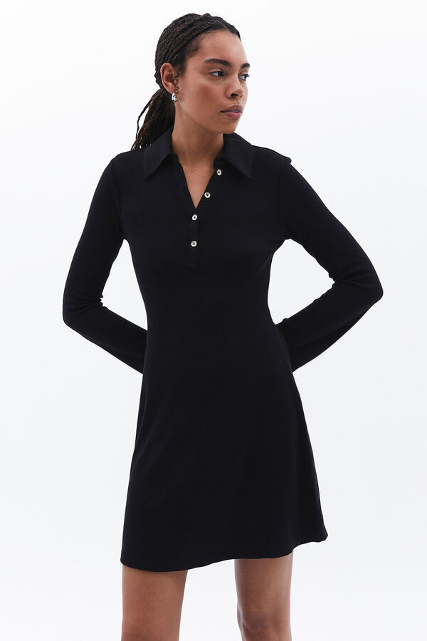 Oxxo Vestido mini botones negro