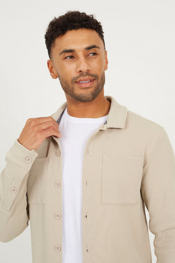 Brave Soul Camisa manga larga beige