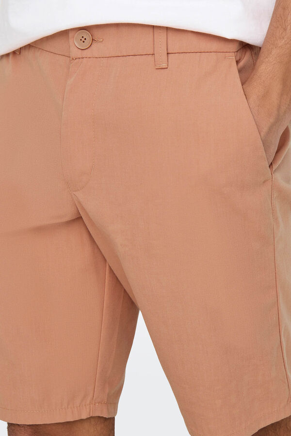 Only & Sons Bermuda chino vermelho