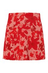 Pieces Saia mini estampada vermelho
