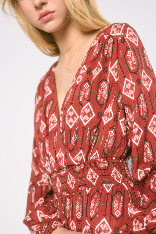 High Spirits Vestido Lisbon burdeos