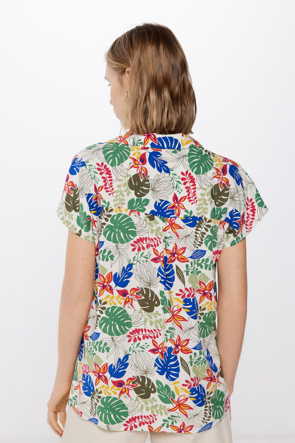 Springfield Blusa Polo Fluida bege