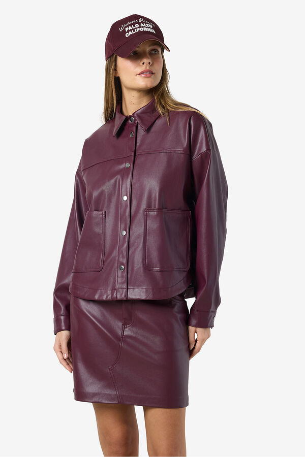 Noisy May Sobrecamisa polipiel morado/lila