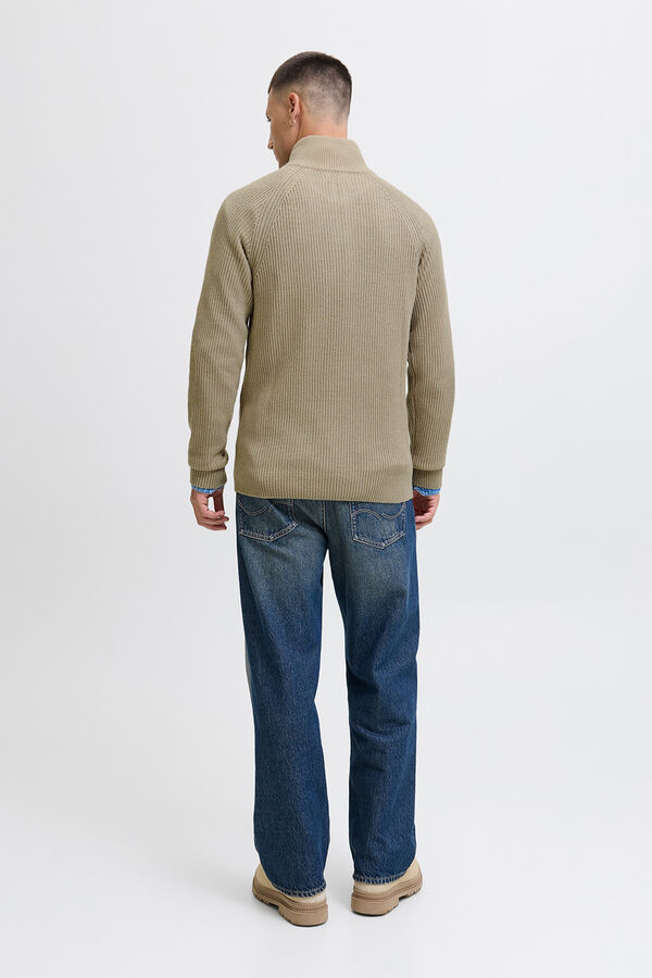 Jack & Jones Jersey cuello cremallera gris