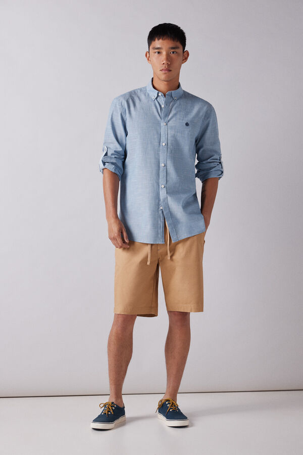 Springfield Camisa leve slum azul